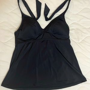 Title Nine Set It And Forget It Halter Tankini Black